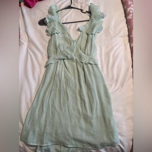 mint green flowy dress